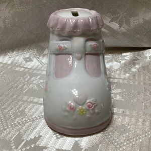 Precious Moments Shoe Coin Bank Glazed Vintage 1994